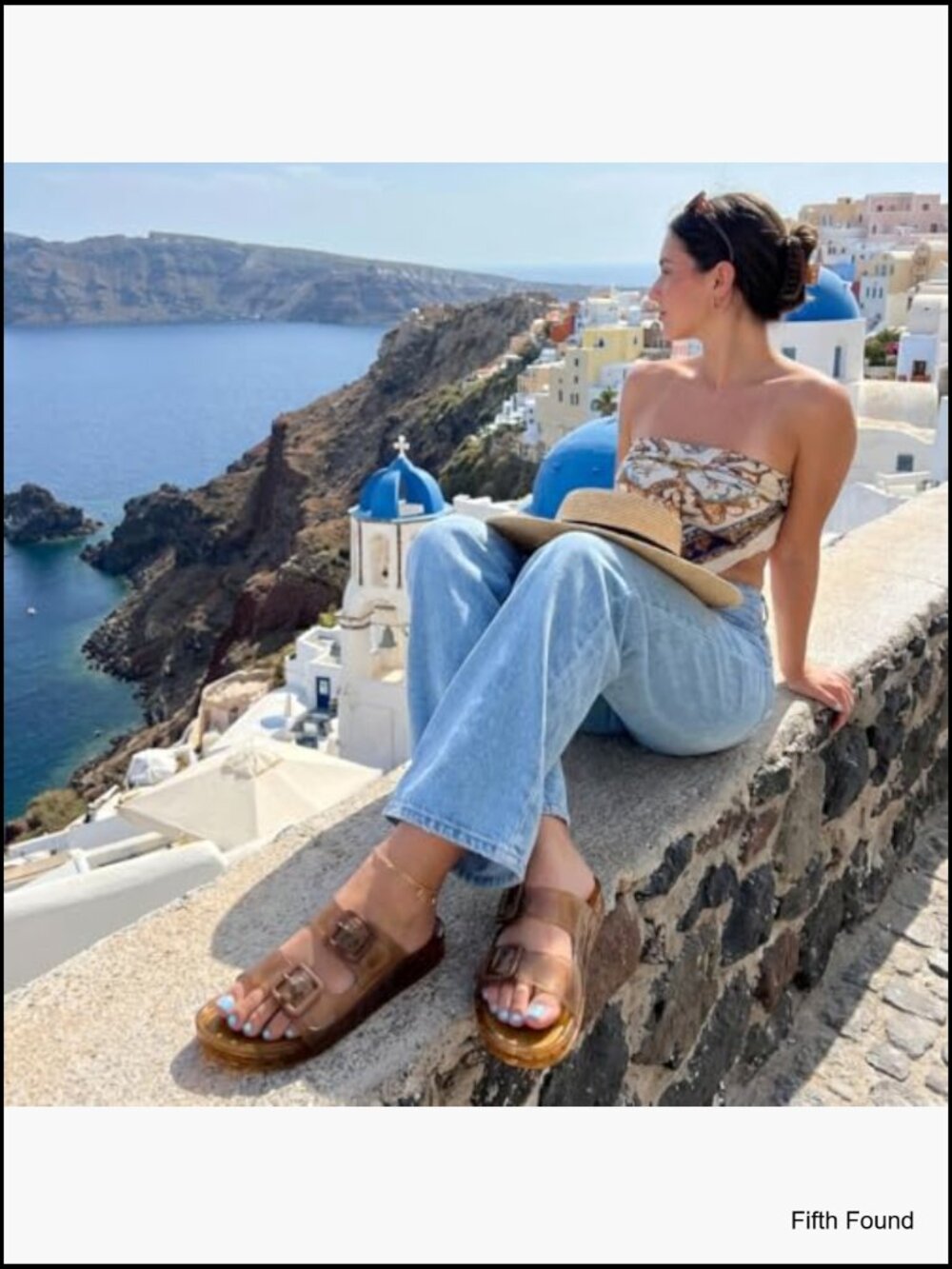 Women's Adjustable Double Buckle Slide Sandals Water Resistant Slip-On - Picture 3 of 7